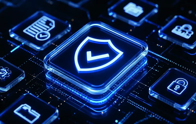 Escudo digital representando segurança de dados